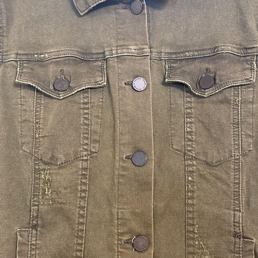 ARTICLES OF SOCIETY Army Green Denim Jacket - Picture 3 of 8